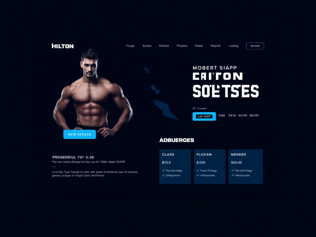 Gym website design concept for Ironline Fitness Club by Blueprint Studios