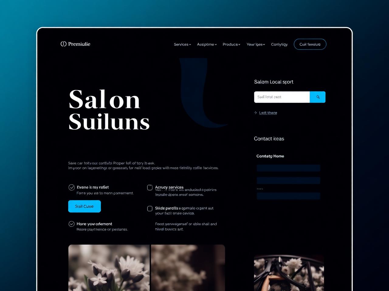 Local Business website design concept for Studio Lumen Salon by Blueprint Studios